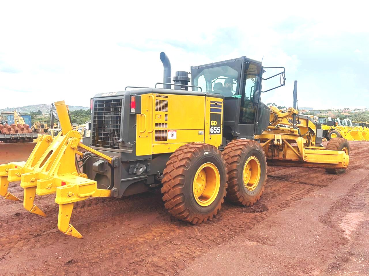 Livellatrice Komatsu GD655 In Scala 1:50 &ndash; First Gear 59-3079, Edizione Pennsylvania Turnpike, Arancione
